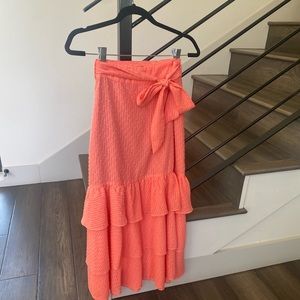 Tularosa Peach Midi Skirt